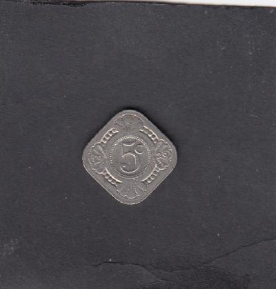 Beschrijving: 5 Cent WILHELMINA 